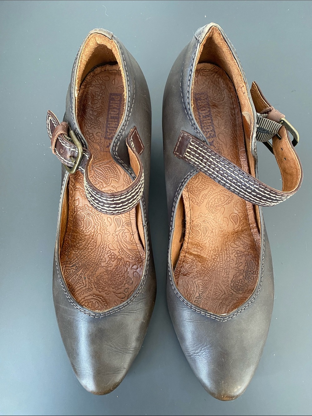PIKOLINOS Brown Leather Mary Jane Strap Heels 41 (US 10-10.5) - Picture 3 of 14